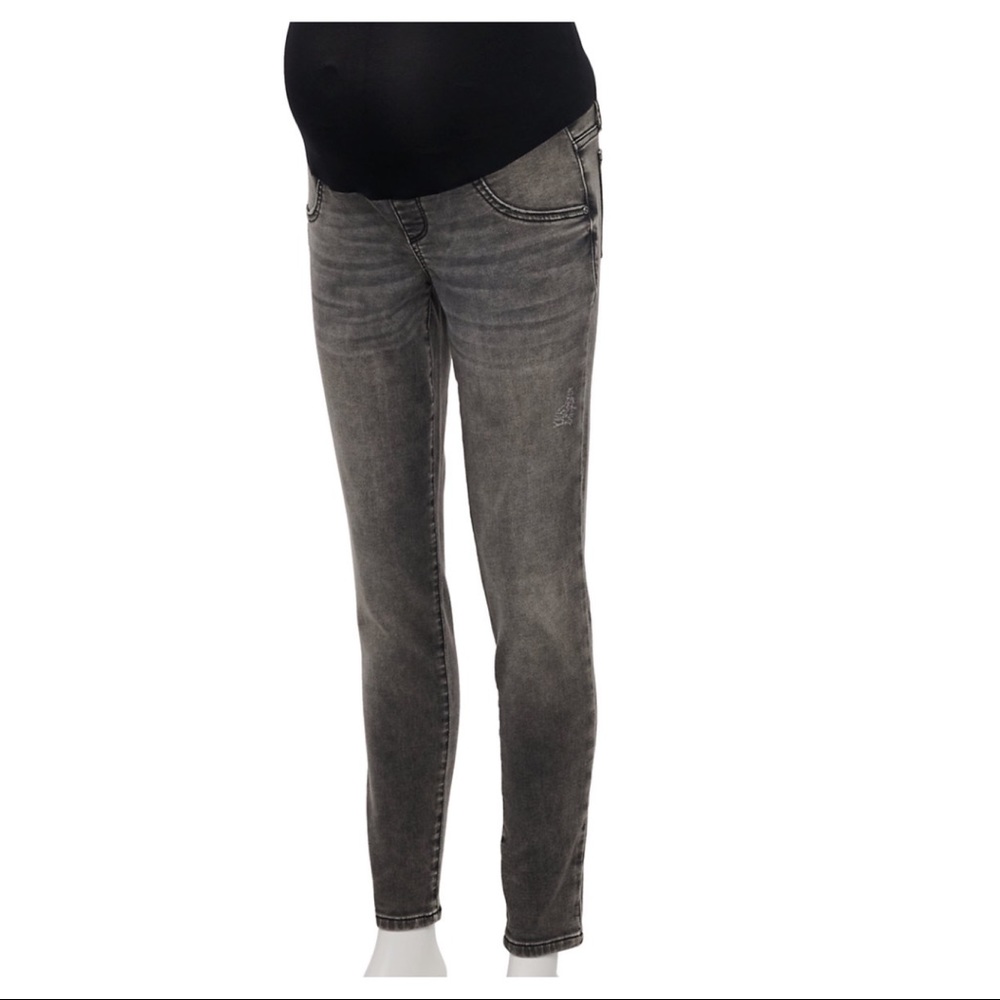 NWT Sonoma Maternity Over-The-Belly Jeggings Skinny Black Size 4